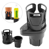 CarMate | Foldable Car Cup Holder | Bottle And Phone Organizer | Sunglasses Stand | Black | Space Saving Car Organizer -
