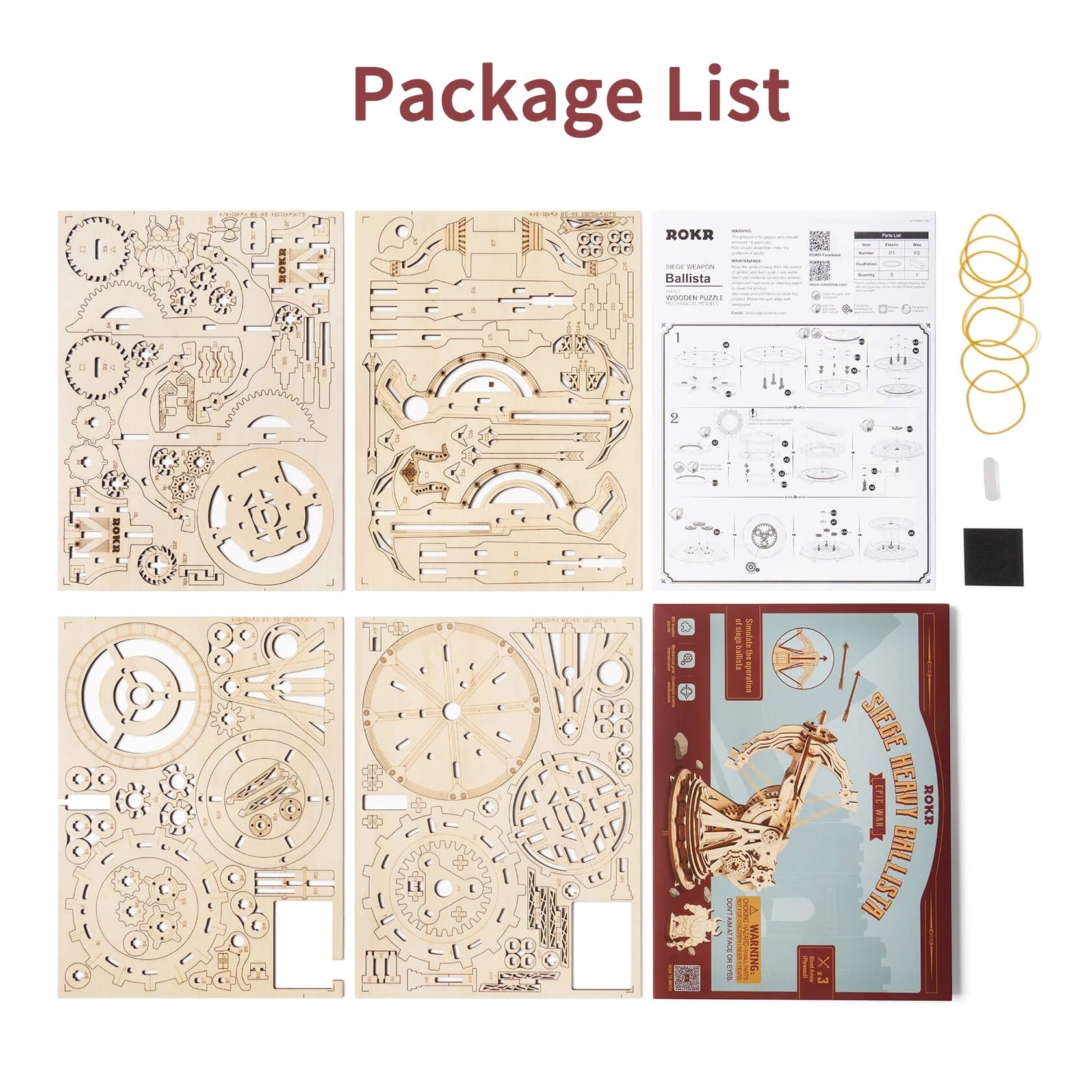 Robotime | Rokr Siege Ballista 3D Puzzle | War Strategy Toy | Develops Spatial Thinking | KW401 | Educational Gift -