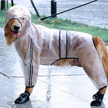 Large dogs go out waterproof raincoat