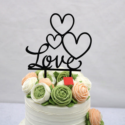 LOVE Wedding Party Acrylic Cake Insert