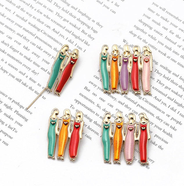 Good Sister | Brooch | Geometric Alloy Design | Unisex Jewelry For Everyday Wear | Durable Accessory Gift -