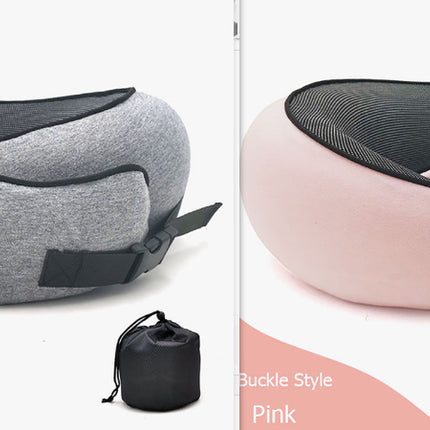Travel Neck Pillow Non-Deformed Airplane Pillow Travel Neck Cushion Durable U-Shaped Travel Memory Cotton Nap Neck Pillow