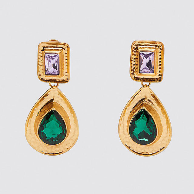 LuxePearl | Earrings | Pearl Inlay Hoops | Elegant Bridal Jewelry | Multi Color Variants | Great Gift for Her -