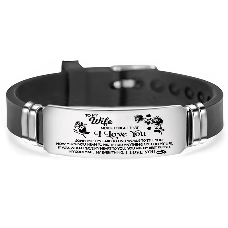 To My Son Daughter Mom Wife Girlfriend Bracelet Wristband -