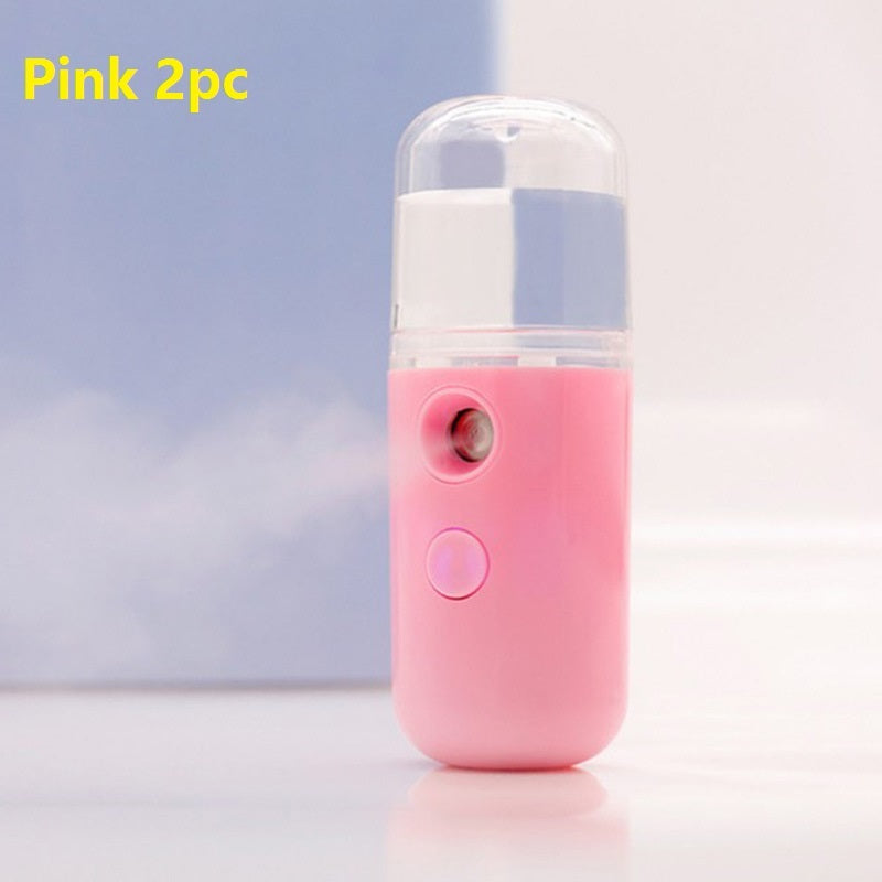 Nanospray | Portable Humidifier | NanoMist | Usb Powered | Black White Pink | Deep Skin Hydration On The Go -