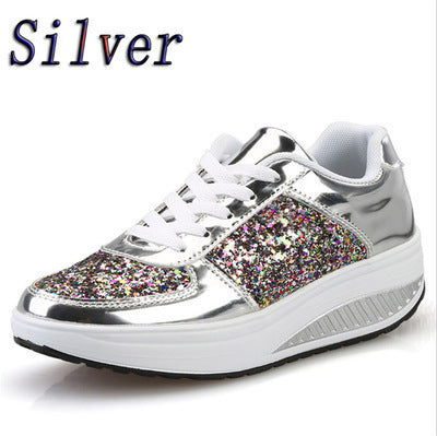 Sequin | Women's Sneakers | Vulcanized Sole | Keeps Warm | Black | Easy On and Off -