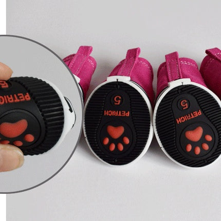 Pet denim canvas shoes dog shoes, sports and leisure waterproof non-slip dog shoes breathable and comfortable