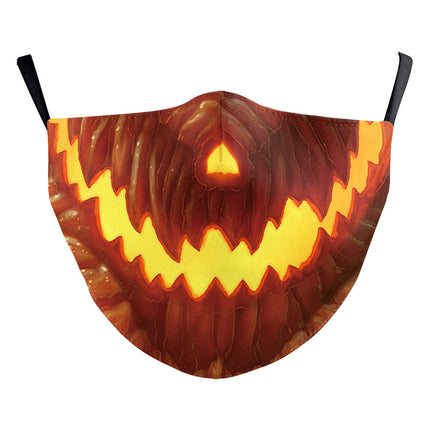 Halloween Digital Printing Funny Horror Face Double Layer Dust Mask