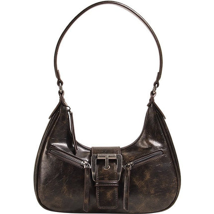 Women's Retro Shoulder Bag Underarm Crescent Crossbody Bag