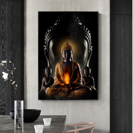 God Buddha Wall Art Canvas  Modern Buddha Canvas Art Paintings On The Wall Canvas Pictures Buddhism Posters Wall Decor