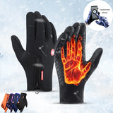 PolarFlex | Winter Touch Gloves | Waterproof | Touchscreen | Blue, Black, M, L | Keeps Hands Warm And Dry On Rides -