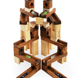 BrightStart | Wooden Marble Run | Rollercoaster Tracks | Builds Fine Motor Skills | Natural | Boosts Problem Solving -