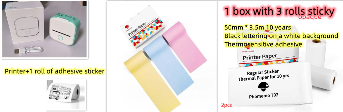 Phomemo | Mini Thermal Printer | Inkless Thermal Printing | Bluetooth Enabled | On The Go Labels And Photos -