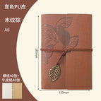 A6 Wood Brown Horizontal Line