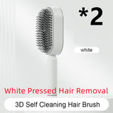 Self-Cleaning Hair Brush for Women | One-Click Cleaning Detangling Comb | 3D Air Cushion Scalp Massage Brush | Anti-Static, No-Pull Hairbrush | Pain-Free Detangling for All Hair Types | Optional Wall-Mounted Storage - Health & Beauty > Personal Care > Hair Care > Hair Styling Tools > Combs & Brushes > Paddle Hairbrushes