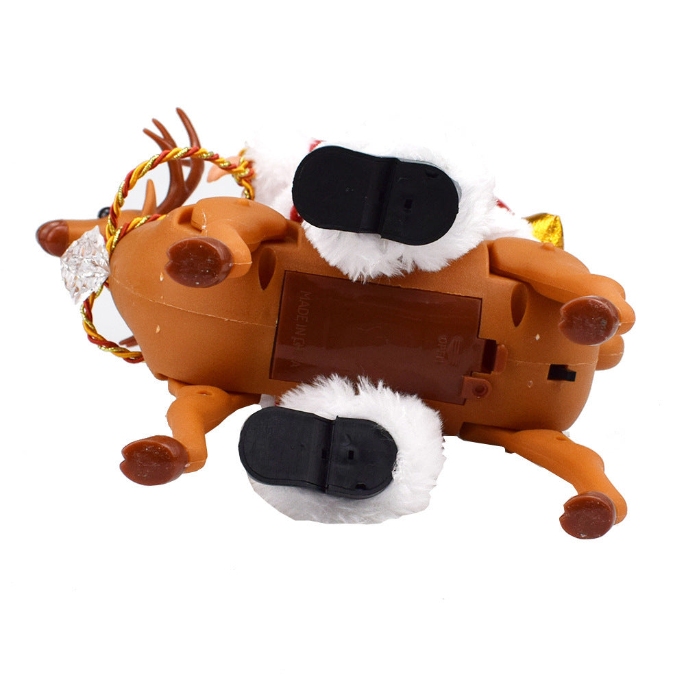 FestiveGlow | Riding Santa Deer Musical Toy | Music Action | Battery Operated | 25cm | Ideal Kids Christmas Gift -