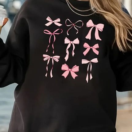 Women's Printed Long Sleeve Crew Neck Sweater