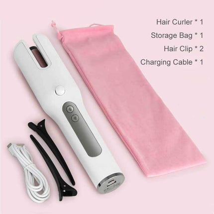 Wireless Automatic Curler USB  LCD Screen Ceramic Heating Anti-perm Curler