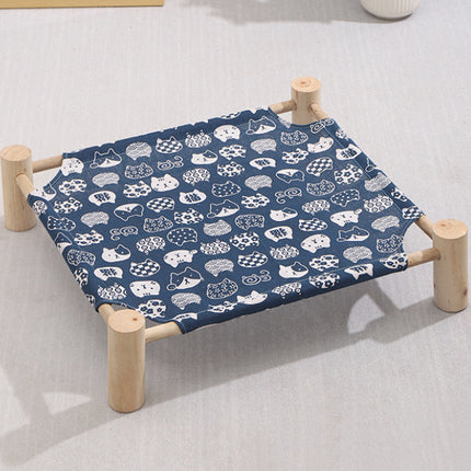 Removable And Washable Solid Wood Pet Dog Bed