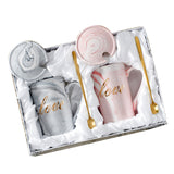 Practical Souvenirs | Graduation Gift Set | Marbled Cup With Gold Spoon | Ideal Graduation Gift | Doll Gift Box -