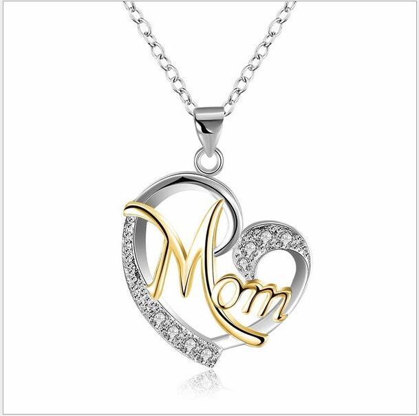 Across The Border | Necklace | Heart Shaped Pendant | Diamond Accent | All White Rose Gold | Perfect Mothers Day Gift -