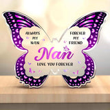 Butterfly Keepsakes | Acrylic Keepsake | Butterfly Shape | Purple Wing Pattern | Perfect Mother's Day Gift For Mom -