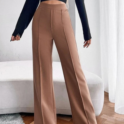 Loose Straight Pants Women High Waist Casual Trousers