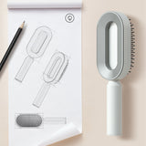 Self-Cleaning Hair Brush for Women | One-Click Cleaning Detangling Comb | 3D Air Cushion Scalp Massage Brush | Anti-Static, No-Pull Hairbrush | Pain-Free Detangling for All Hair Types | Optional Wall-Mounted Storage - Health & Beauty > Personal Care > Hair Care > Hair Styling Tools > Combs & Brushes > Paddle Hairbrushes