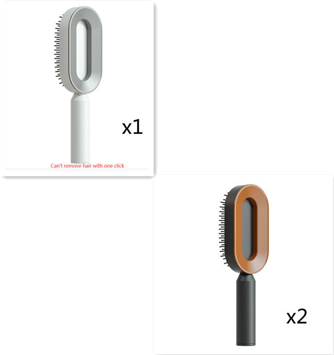 Self-Cleaning Hair Brush for Women | One-Click Cleaning Detangling Comb | 3D Air Cushion Scalp Massage Brush | Anti-Static, No-Pull Hairbrush | Pain-Free Detangling for All Hair Types | Optional Wall-Mounted Storage - Health & Beauty > Personal Care > Hair Care > Hair Styling Tools > Combs & Brushes > Paddle Hairbrushes