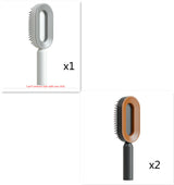 Self-Cleaning Hair Brush for Women | One-Click Cleaning Detangling Comb | 3D Air Cushion Scalp Massage Brush | Anti-Static, No-Pull Hairbrush | Pain-Free Detangling for All Hair Types | Optional Wall-Mounted Storage - Health & Beauty > Personal Care > Hair Care > Hair Styling Tools > Combs & Brushes > Paddle Hairbrushes