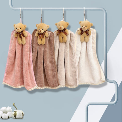 Coral velvet dish towel bathroom hanging absorbent towel