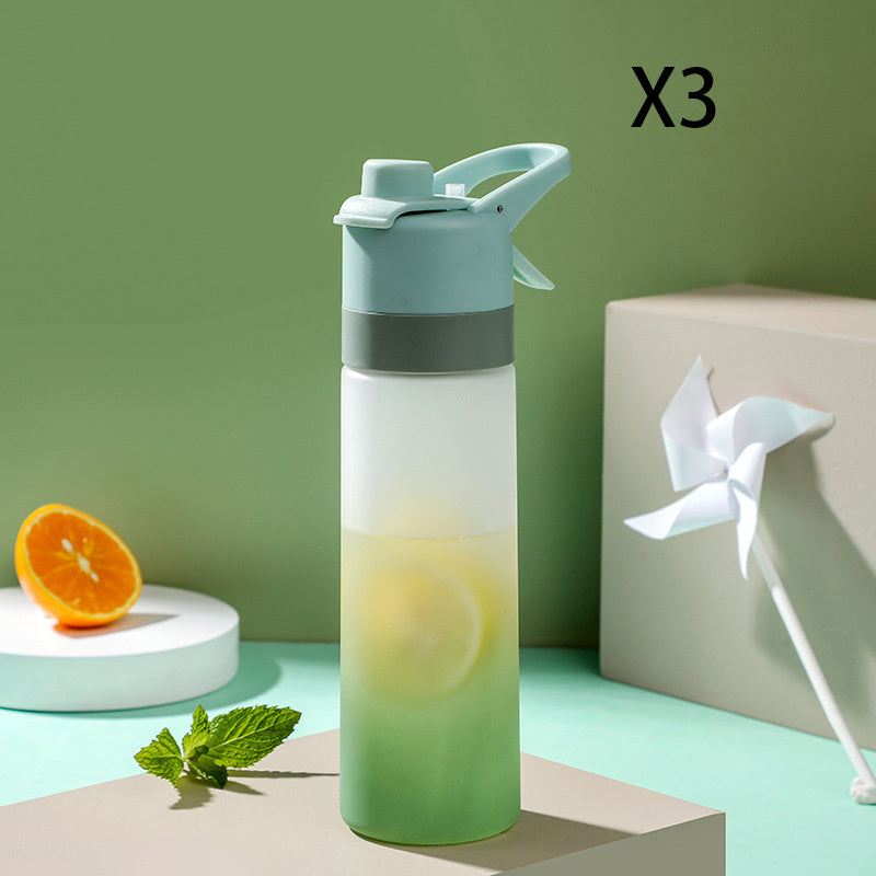 Large Capacity Spray Water Bottle | Leakproof Sports & Fitness Cup for Girls | Portable Travel Drinkware with Handle Strap | Wide-Mouth BPA-Free Plastic - Home & Garden > Kitchen & Dining > Food & Beverage Carriers > Water Bottles