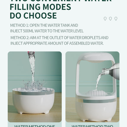 Anti Gravity Humidifier Water Drop Backflow Aromatherapy Machine Large Capacity Office Bedroom Quiet Heavy Fog Household Sprayer