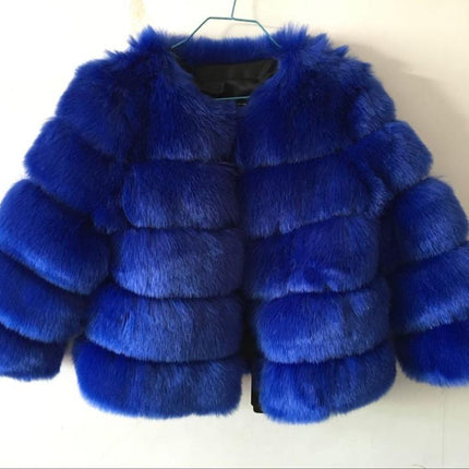 S-3XL Mink Coats Women Winter New Fashion FAUX Fur Coat Elegant Thick Warm Outerwear Fake Fur Jacket Chaquetas Mujer