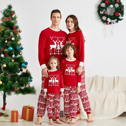 Printed Parent Child Home Service Set Pajamas