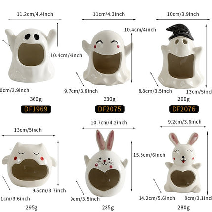 Special Halloween Ghost Festival Ceramic Craft Ornaments