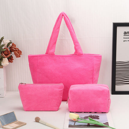 Towel Cloth Cosmetic Bag Large Capacity Portable Tote Bag