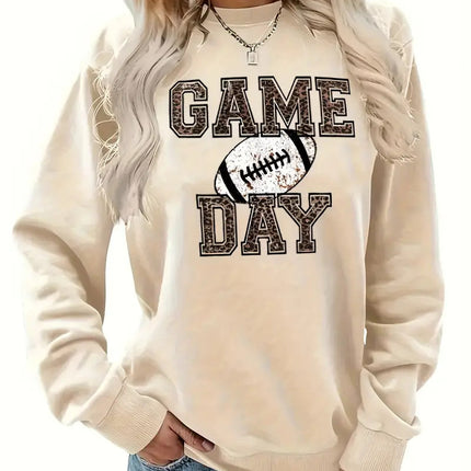Women's Printed Long Sleeve Crew Neck Sweater