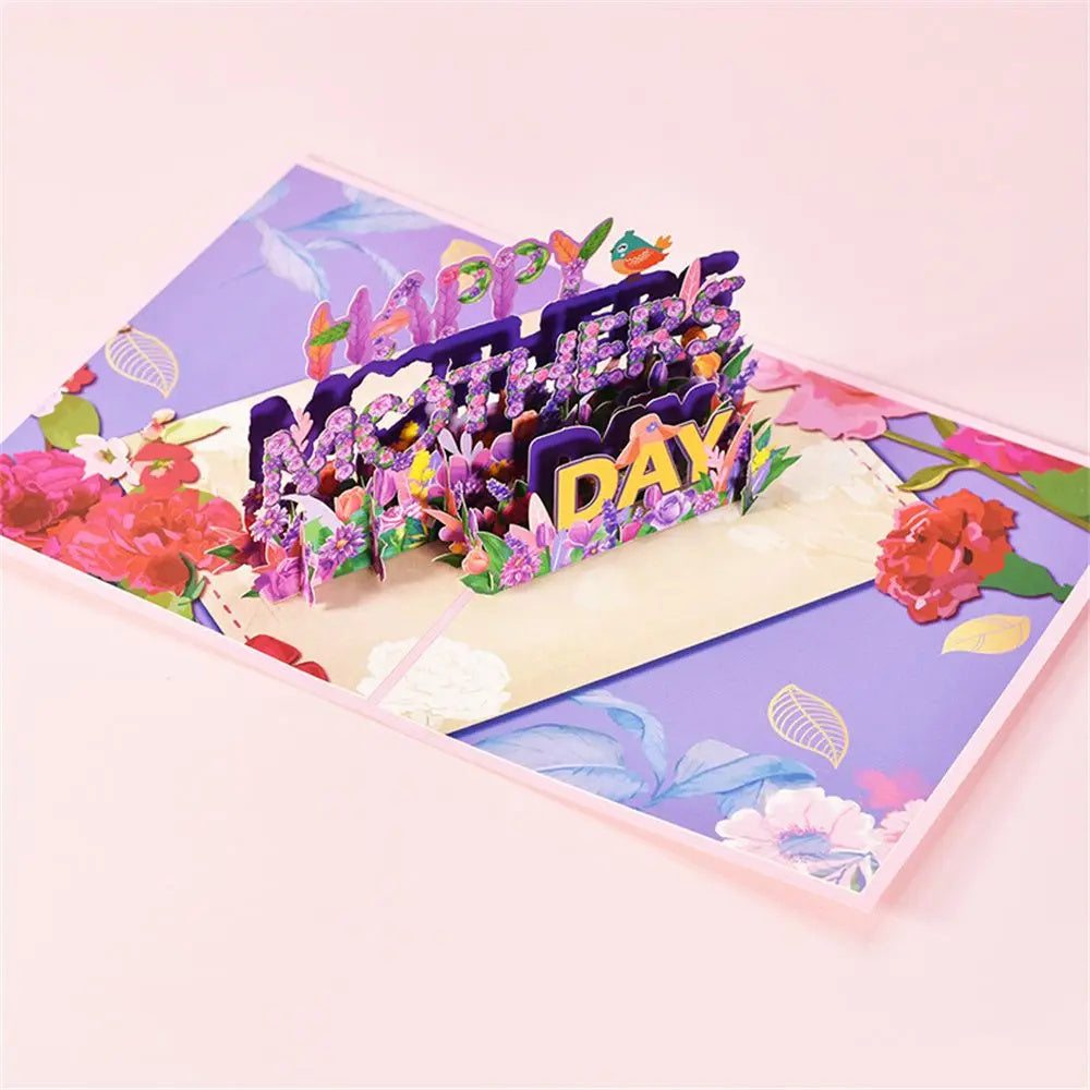 BloomCraft | 3D Pop-Up Card | Handcrafted 3D Bouquet | Reveals 3D Bloom | Mothers Day | Delights Mom With 3D Pop-Up -