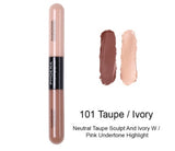 GlowPro | Concealer | Double Head | Brightens Skin Tone | 101 Taupe 102 Almond 105 Chestnut | Foundation Friendly -