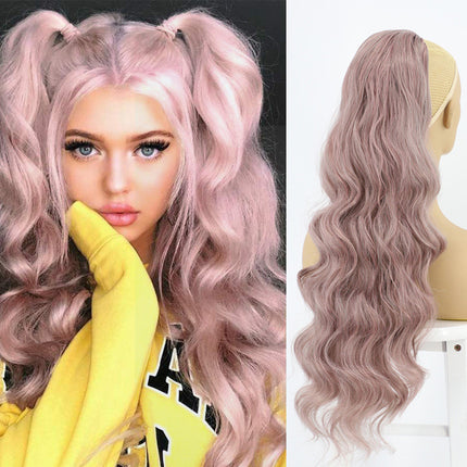 Wig Big Wave Drawstring Ponytail Matte High Temperature Silk Chemical Fiber Wig