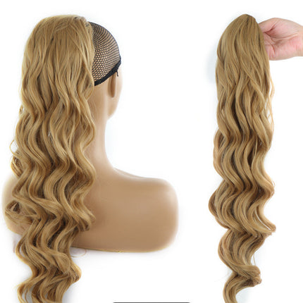 Wig Big Wave Drawstring Ponytail Matte High Temperature Silk Chemical Fiber Wig