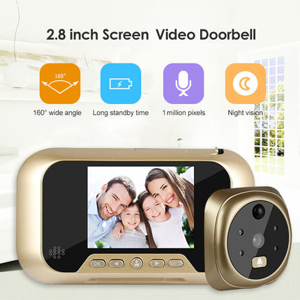 2.8 Inch Infrared Night Vision Camera Video Intelligent Electronic Peephole Visual Peephole Doorbell