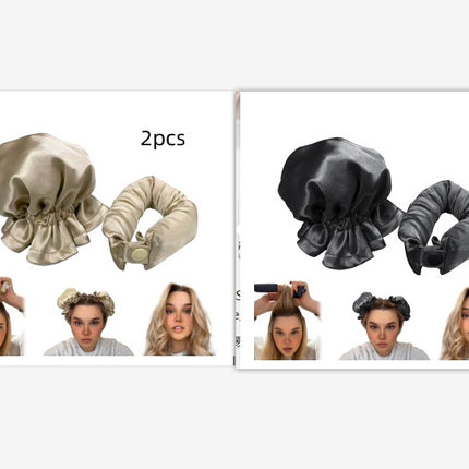 New Heatless Curl Stick With Cloth Cover Cute Ball Head Hair Curler Headband Hair Rollers Wave Form Curling Rod Hair Style Tools Gadgets