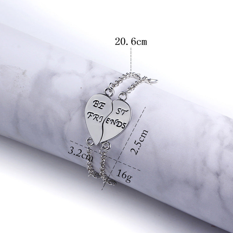 Good Friend | Bracelet | Love Heart Motif | Unisex Zinc Alloy | Gold and Silver | Expresses Friendship and Style -