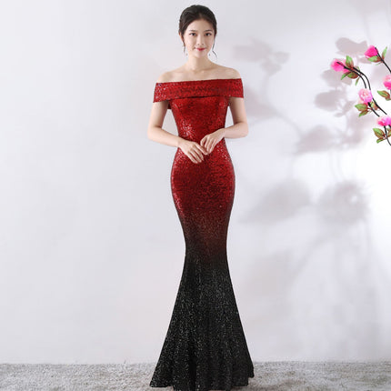 Birthday Party Dress Slimming Host Long Dress