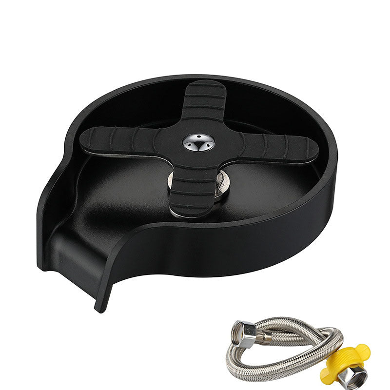 Stainless Steel Cup Washer for Sink | High-Pressure 1.5MPa Countertop Glass Rinser | Press-Style Faucet Attachment with Ceramic Spool | Home & Bar Use - Home & Garden > Kitchen & Dining > Kitchen Appliance Accessories > Coffee Maker & Espresso Machine Accessories > Coffee Maker & Espresso Machine Replacement Parts