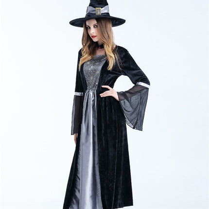 Women Scary Witch Costumes Adult Sorceress Cosplay Costume For Halloween Carnival Fancy Dress Women Magic Moment Costume