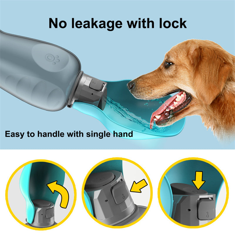 PetHydra | Dog Water Bottle | Leakproof | Foldable | 800ml | Portable Outdoor Hydration -