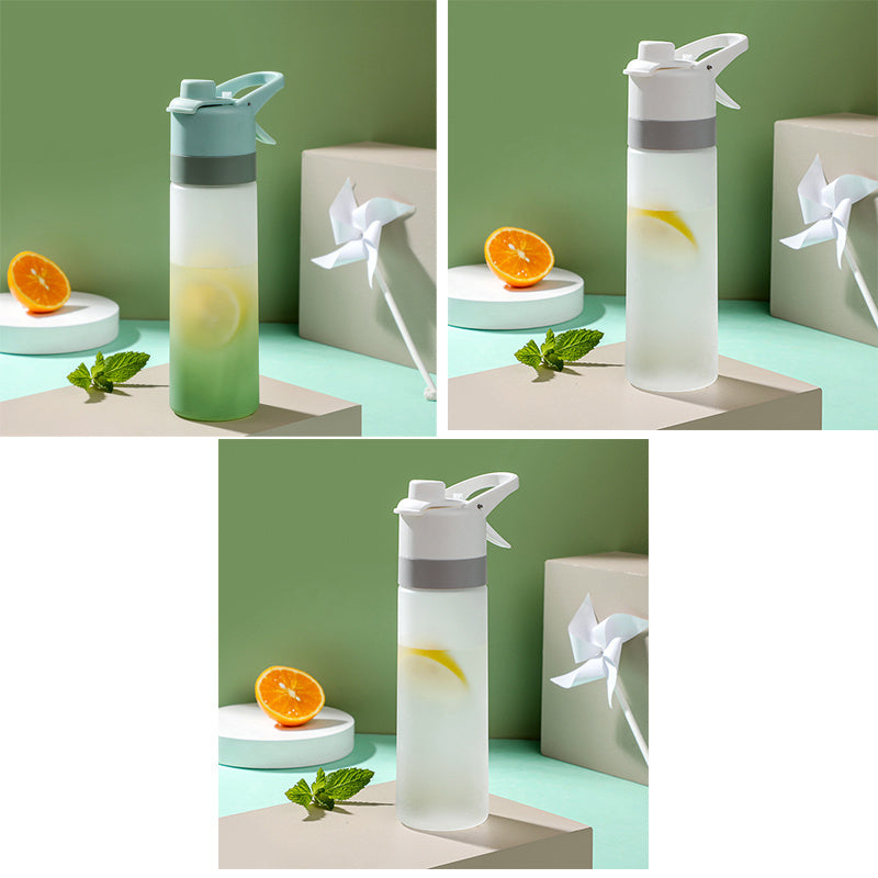 Large Capacity Spray Water Bottle | Leakproof Sports & Fitness Cup for Girls | Portable Travel Drinkware with Handle Strap | Wide-Mouth BPA-Free Plastic - Home & Garden > Kitchen & Dining > Food & Beverage Carriers > Water Bottles